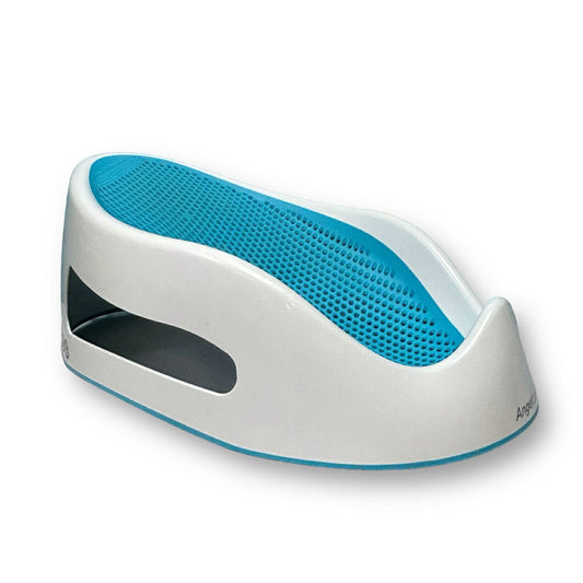 Angelcare Baby Bathtub Support Seat, Aqua Blue and White