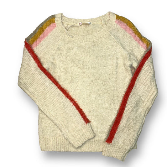 Ragdoll & Lockets Youth Girls Size 14/16 Comfy Faux Fur Ivory Sweater