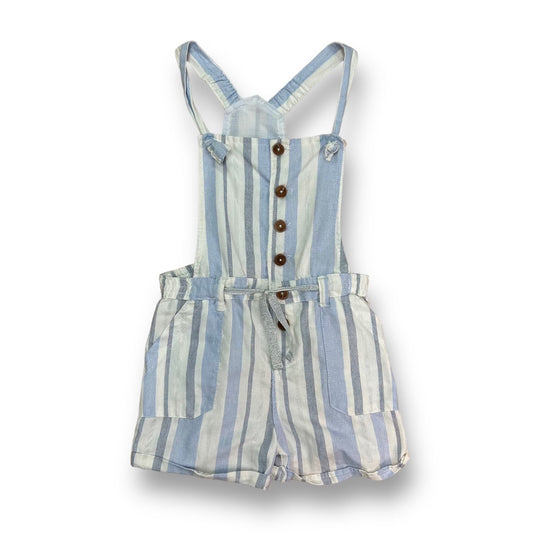 Jessica Simpson Youth Size 14 Girls Blue & White Boho Overall Shorts